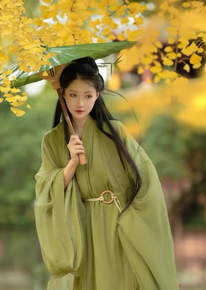 Flying Cloud | Yellow / Green Hanfu (兮云飞扬)